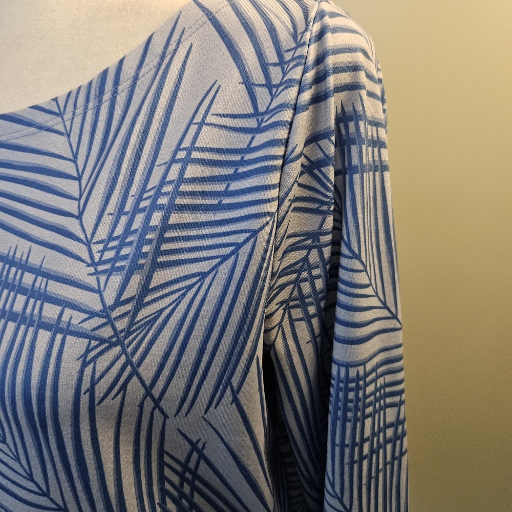Vineyard Vines Sankaty Simple Boatneck Tee Blue Women's Top Size Medium M - Picture 3 of 12